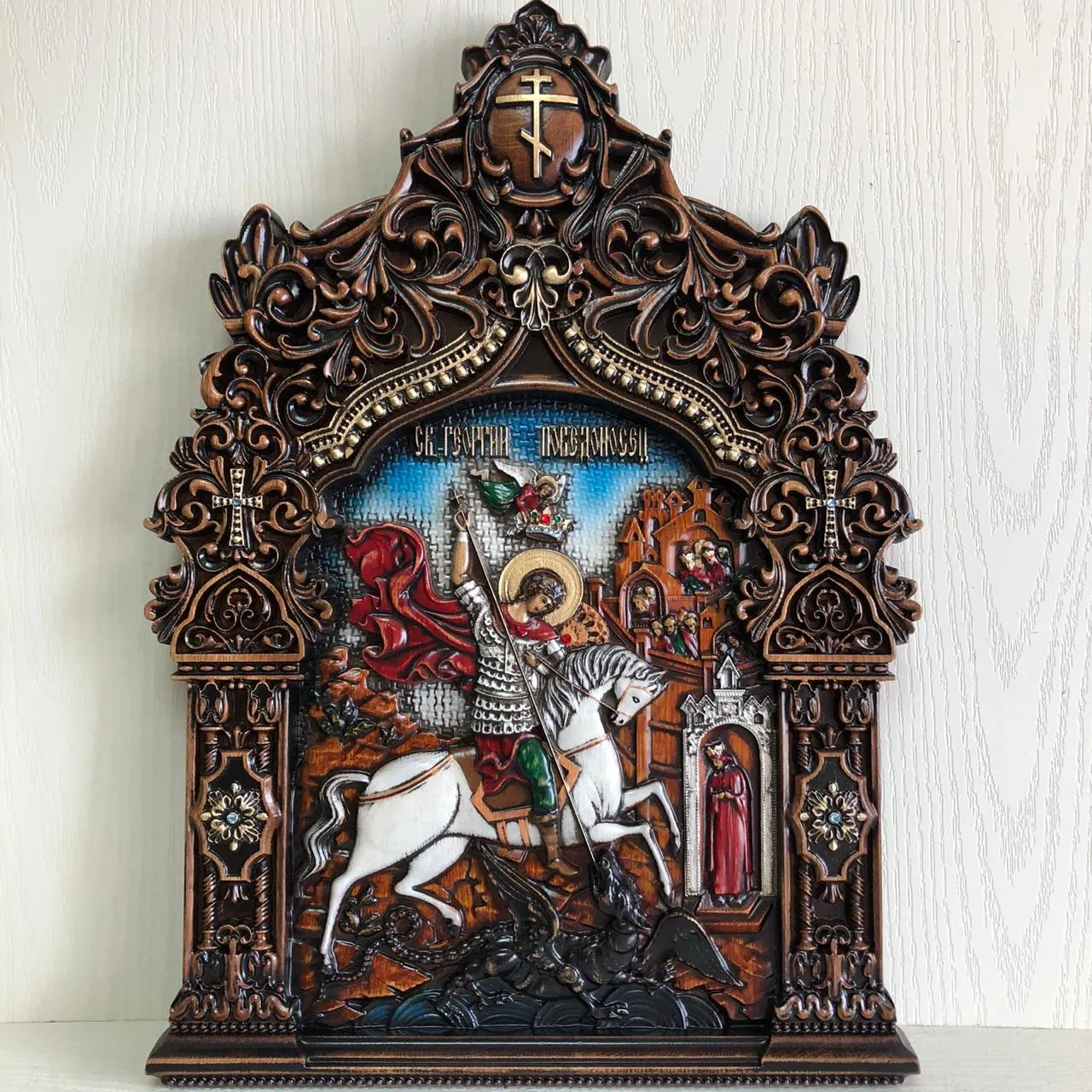 Икона Святой Георгий Победоносец (550х400)